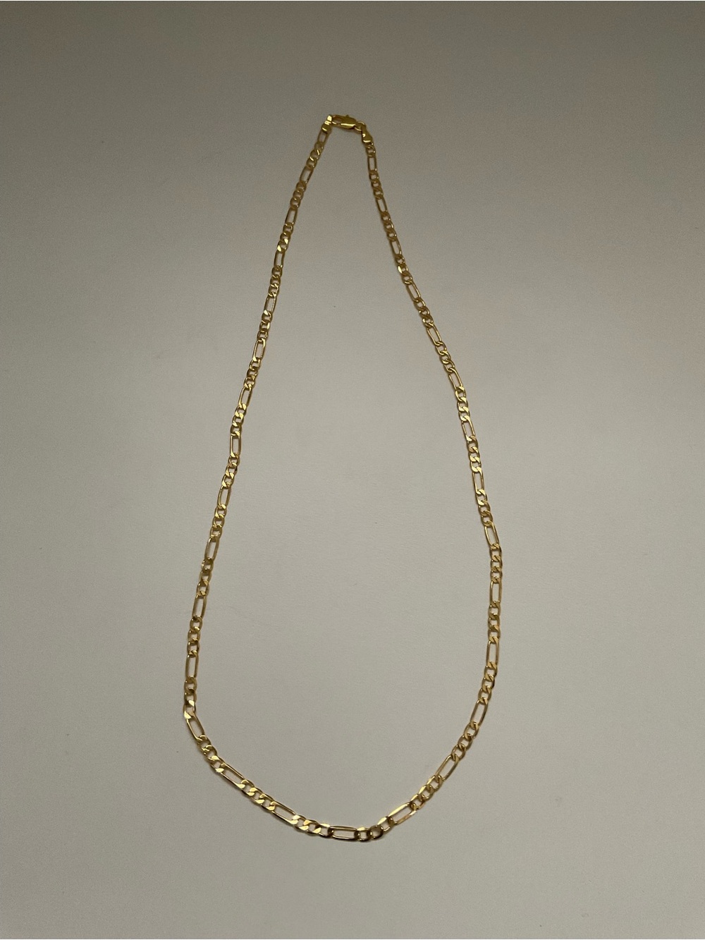 18K Gold Plated Figaro Chain Necklace